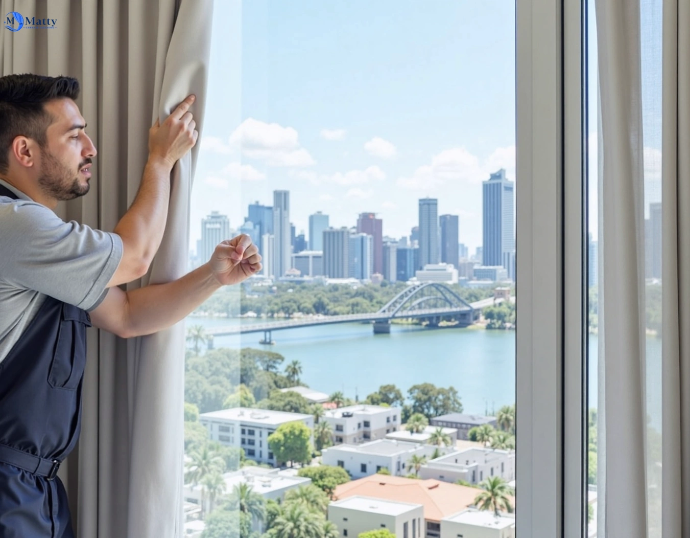 Professional curtain steam cleaning service hurstville-grove-nsw QLD by Matty Curtain Cleaning