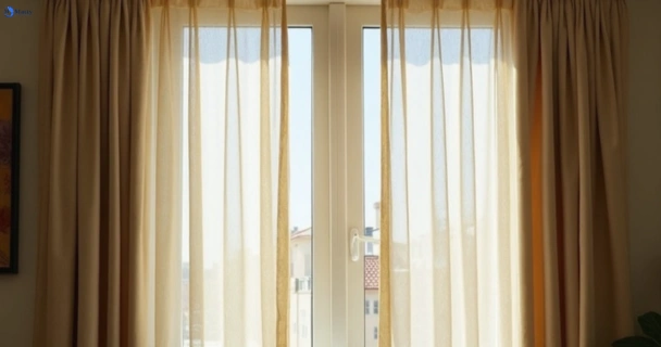 Dull dusty drapes in hurstville-grove-nsw before professional cleaning